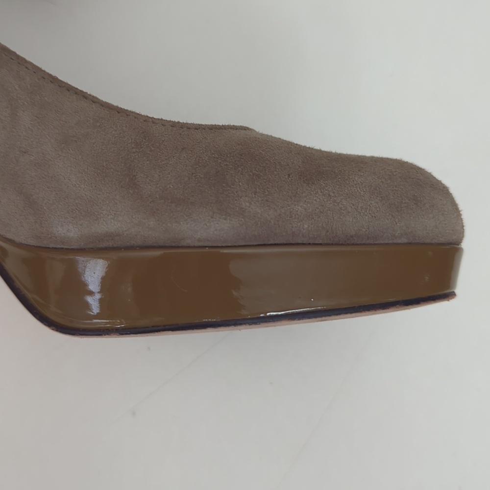 Cole Haan Marisa Nike Air Platform Suede Heels Ten Rounded Toe Size 9.5 B - Picture 7 of 13